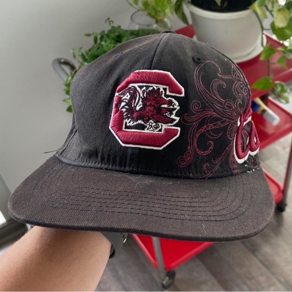 Top of the World Black and Red Embroidered Hat